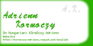 adrienn kormoczy business card